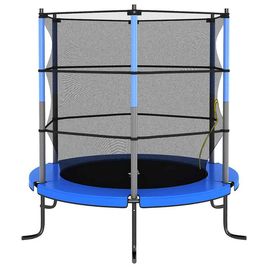 Set Trampolino con Rete di Sicurezza Rotondo 140x160 cm Blue 92954