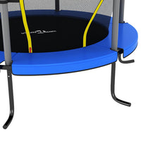 Set Trampolino con Rete di Sicurezza Rotondo 140x160 cm Blue cod mxl 68573