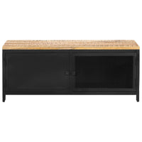 Tavolino da Salotto-Tavolino da soggiorno-Tavolo 90x50x37 cm Legno Massello di Mango Grezzo