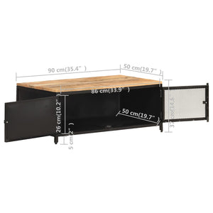 Tavolino da CaffÃ¨ 90x50x37 cm in Legno Massello di Mango Grezzo cod mxl 16291