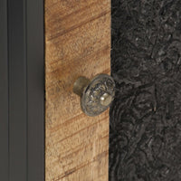 Comodino-Tavolino da notte 40x30x50 cm in Legno di Mango Grezzo 972149