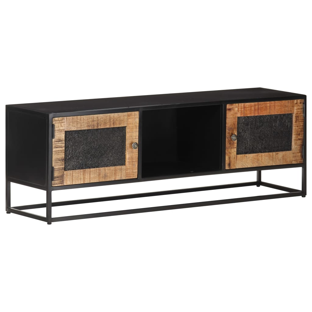 Mobile Porta TV-Mobile per TV-Credenza TV 120x30x40 cm in Legno di Mango Grezzo 305762