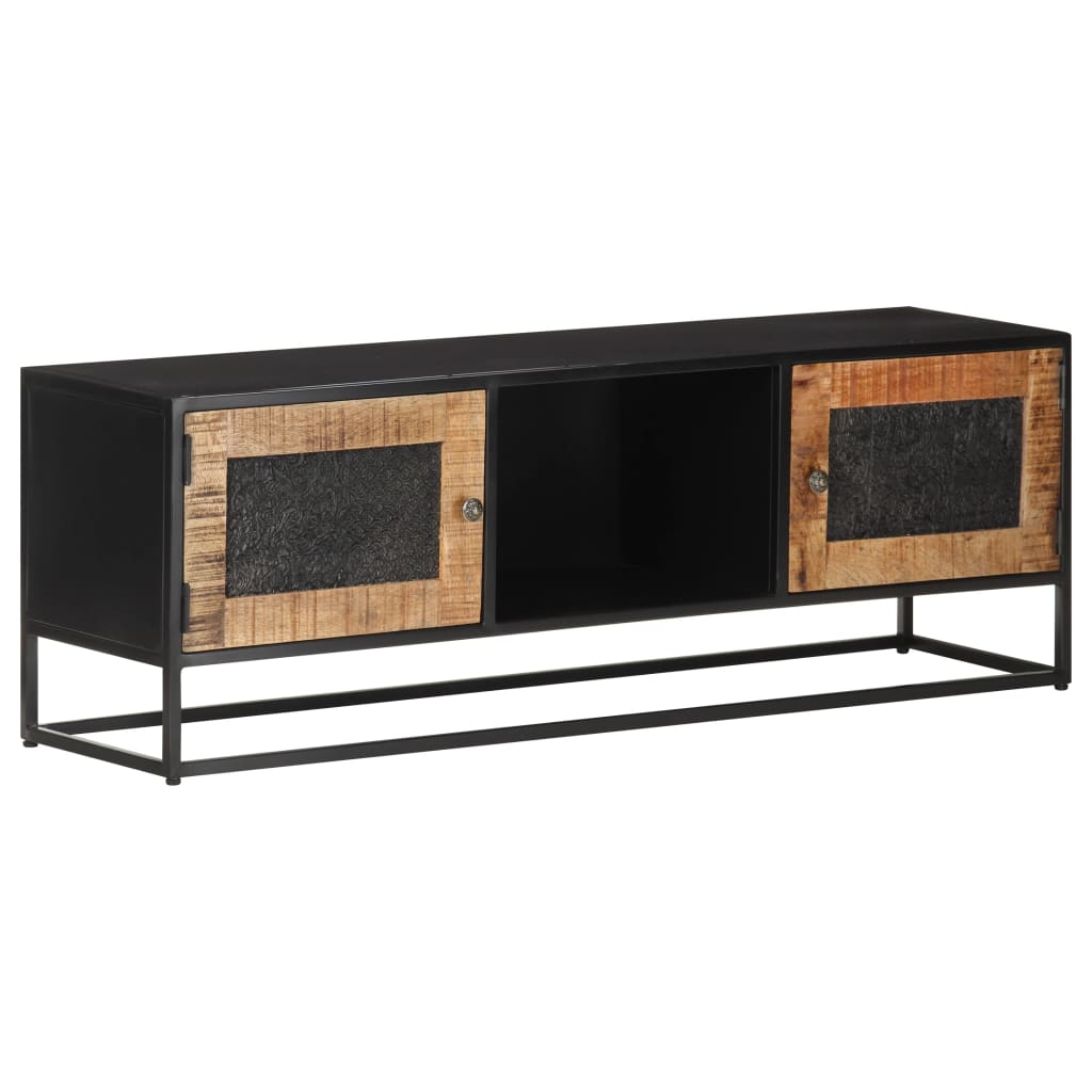 Mobile Porta TV-Mobile per TV-Credenza TV 120x30x40 cm in Legno di Mango Grezzo 305762