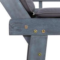 Panca da Giardino Cuscini 2-in-1 190cm Massello d'Acacia Grigio 312119