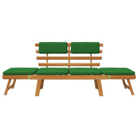 Panca da giardino mobile da giardino per esterni terrazza 2 in 1 con cuscini 190 x 68 x 74 cm legno massello di acacia 02_0011597