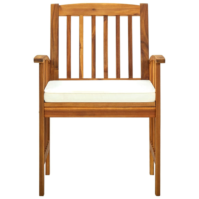 Sedie da Pranzo per Giardino 2pz con Cuscini Massello d'Acacia 312128