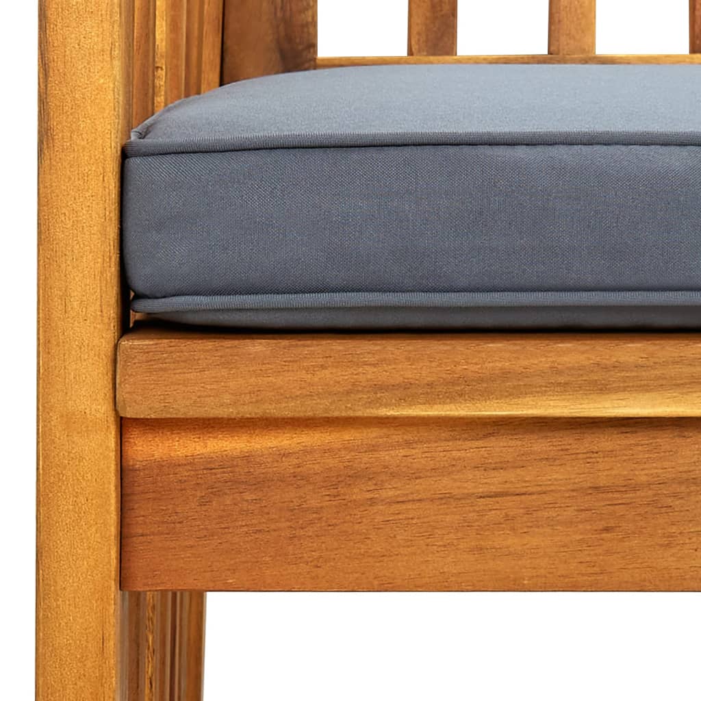 Sedie da Pranzo per Giardino 3pz Cuscini in Massello di Acacia cod mxl 23148