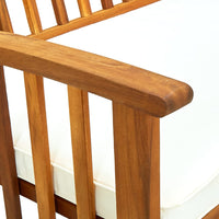 Panchina da Giardino con Cuscino 119 cm Legno Massello d'Acacia 312132