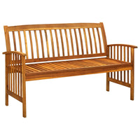 Panchina da Giardino con Cuscino 147cm Legno Massello di Acacia 312134