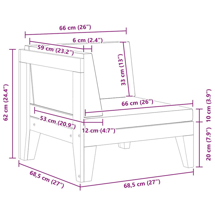 Divano Angolare Modulare Cuscini Bianco Crema Massello d'Acacia 312148