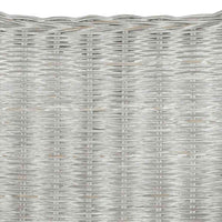 Divano a 2 Posti Grigio in Rattan Naturale e Lino 325467