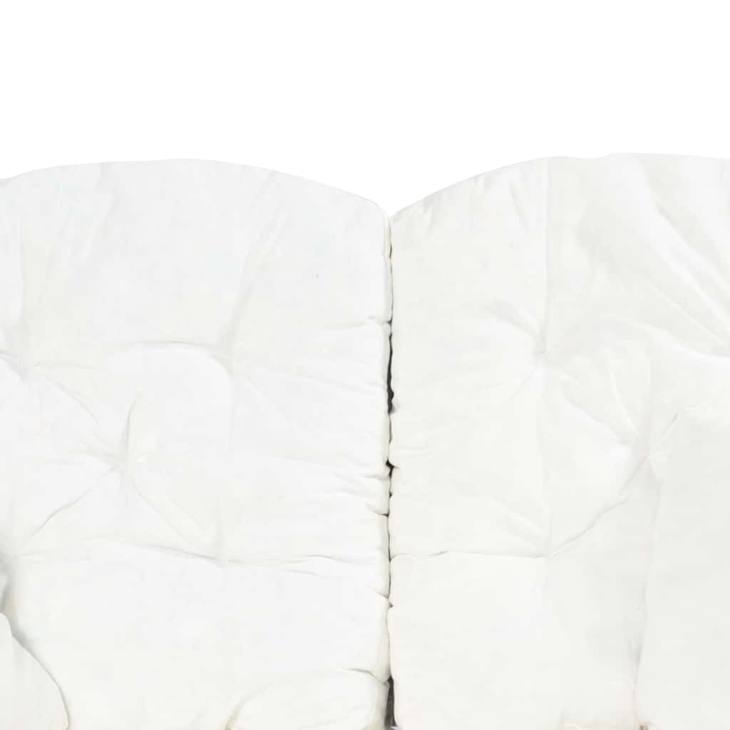 Divano a 2 Posti in Rattan Grigio 325473