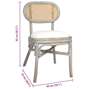 Sedie per Sala da Pranzo 2 pz Grigie in Tela 325479