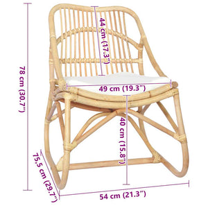 Sedia in Rattan e Lino 325481