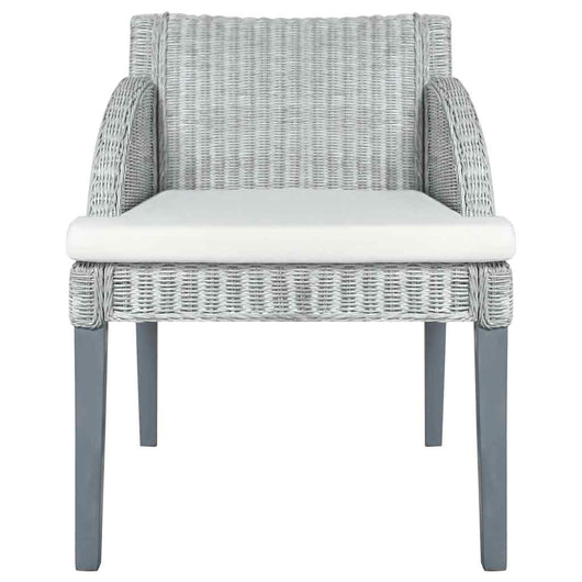 Sedie da Pranzo con Cuscini 2 pz Grigi in Rattan Naturale 325488