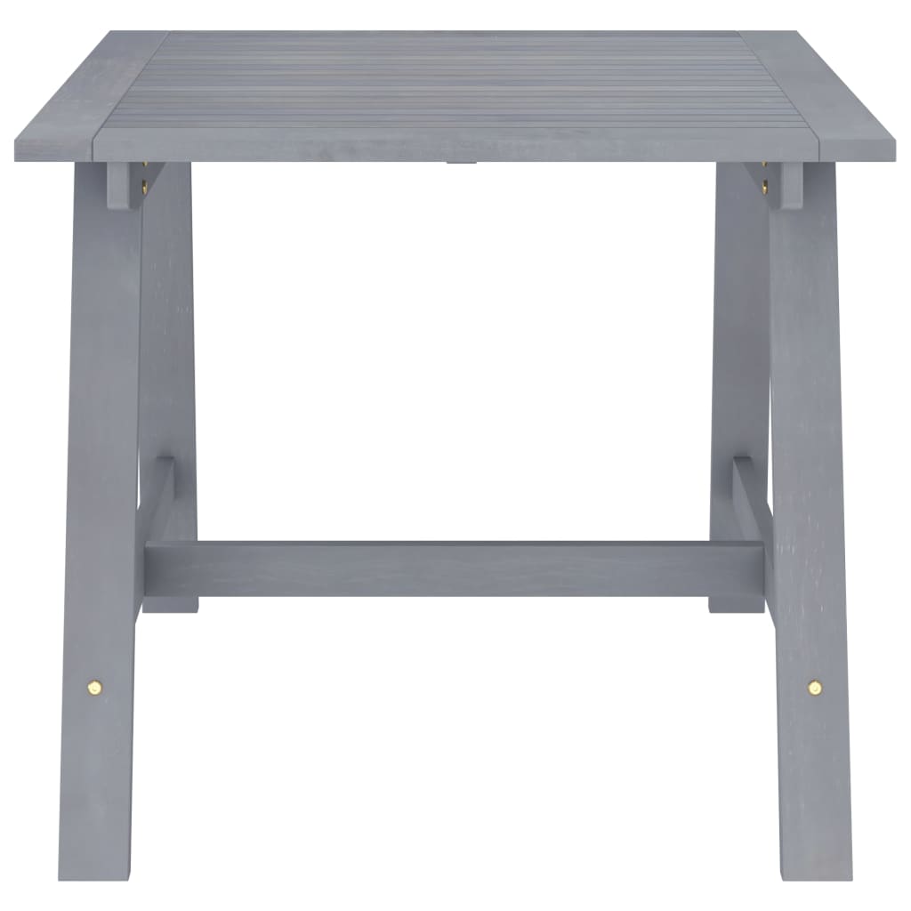 Tavolo da Pranzo da Giardino Grigio 88x88x74 cm Massello Acacia cod mxl 34248