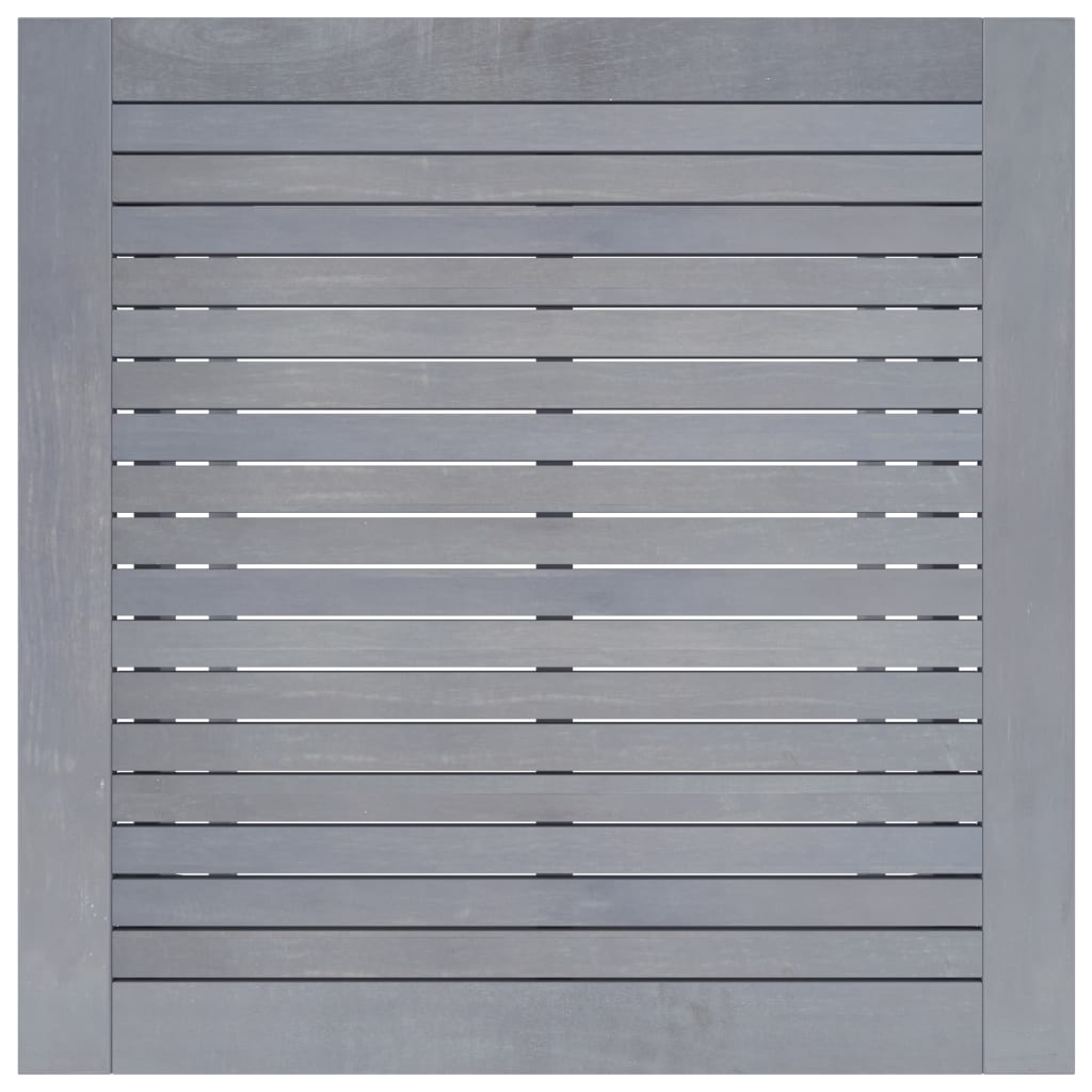 Tavolo da Pranzo da Giardino Grigio 88x88x74 cm Massello Acacia cod mxl 34248