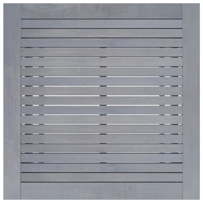 Tavolo da Pranzo da Giardino Grigio 88x88x74 cm Massello Acacia cod mxl 34248