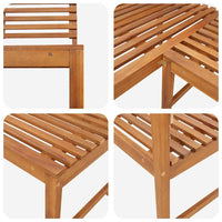 Panca da Giardino ad Angolo 140 cm Legno Massello Acacia 312422