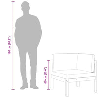 Divani Angolari da Giardino 2 pz con Cuscini in Legno di Acacia e Corda 312424