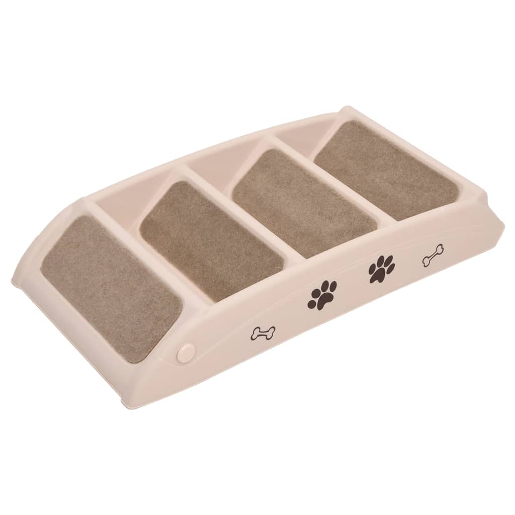 Scala Pieghevole per Cani Crema 62x40x49,5 cm 170984