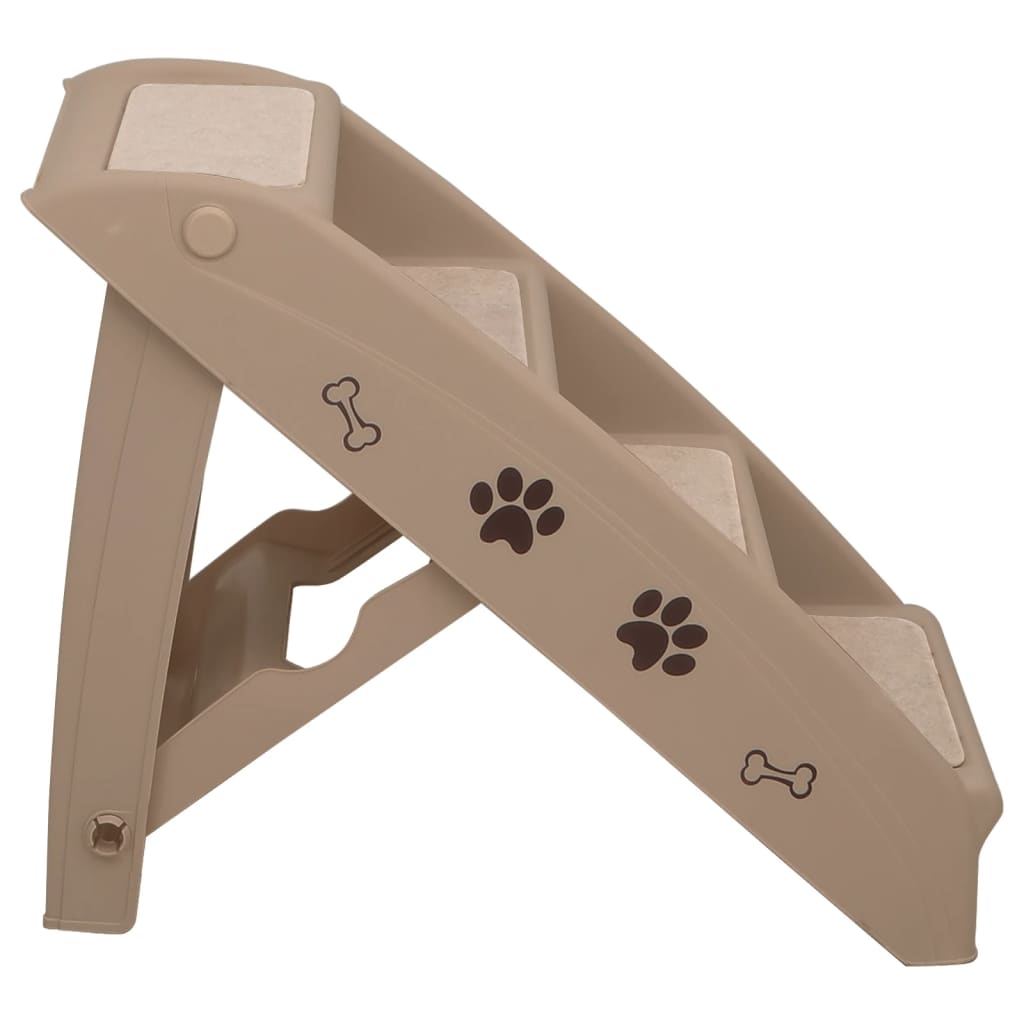 Scala Pieghevole per Cani Marrone 62x40x49,5 cm 170986