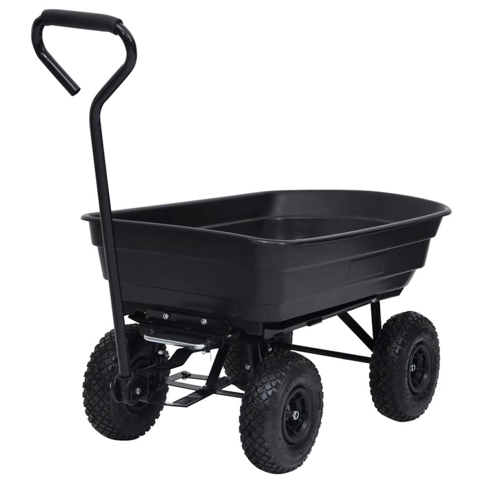 Carrello Manuale Ribaltabile da Giardino 300 kg 75 L Nero cod mxl 53652
