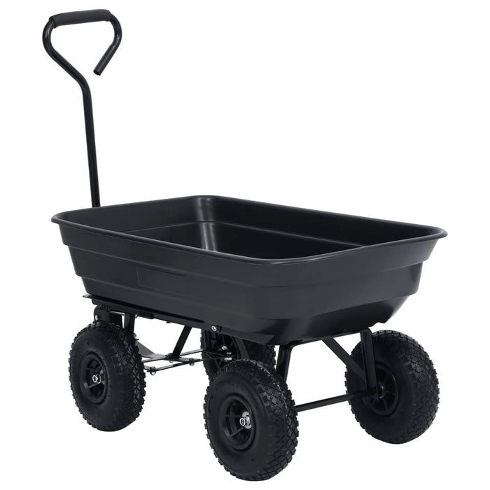 Carrello Manuale Ribaltabile da Giardino 300 kg 75 L Nero cod mxl 53652