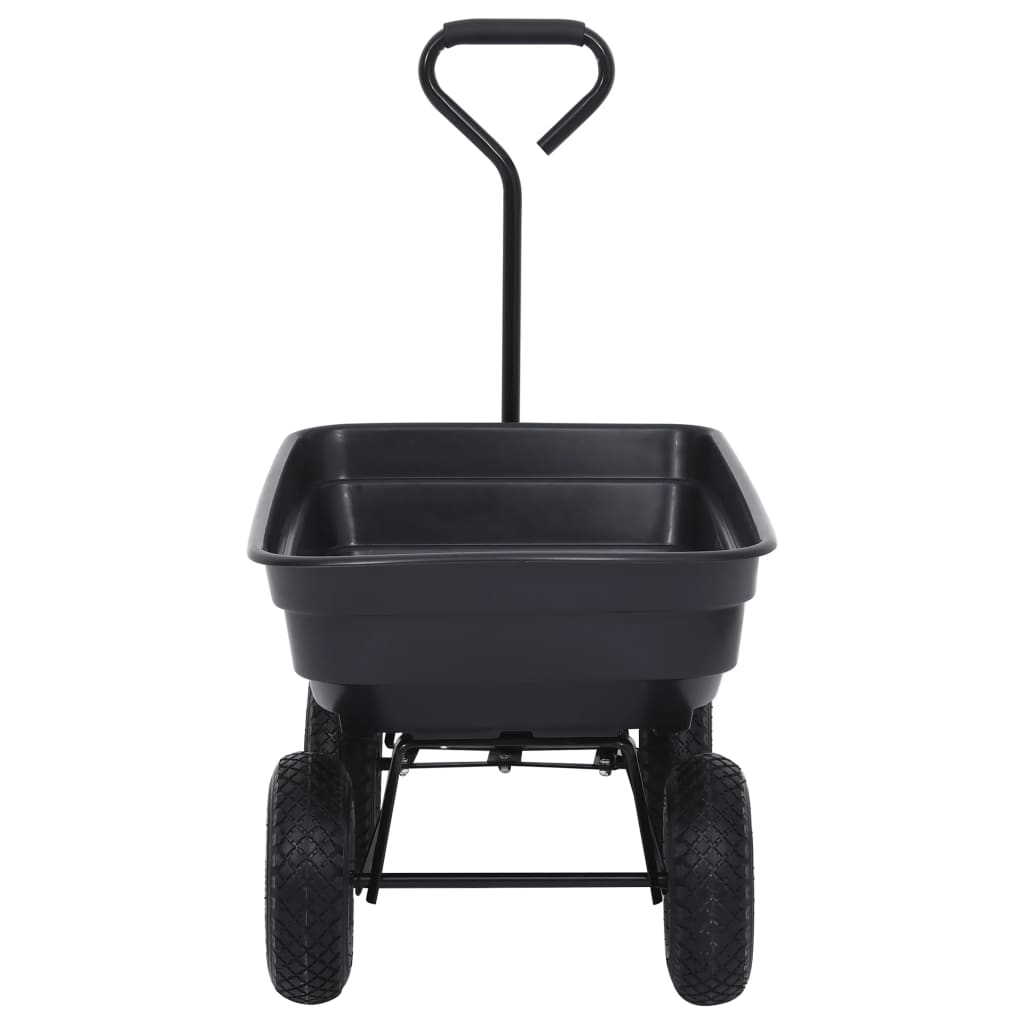Carrello Manuale Ribaltabile da Giardino 300 kg 75 L Nero 92579