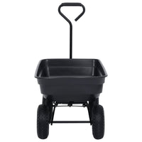 Carrello Manuale Ribaltabile da Giardino 300 kg 75 L Nero 92579