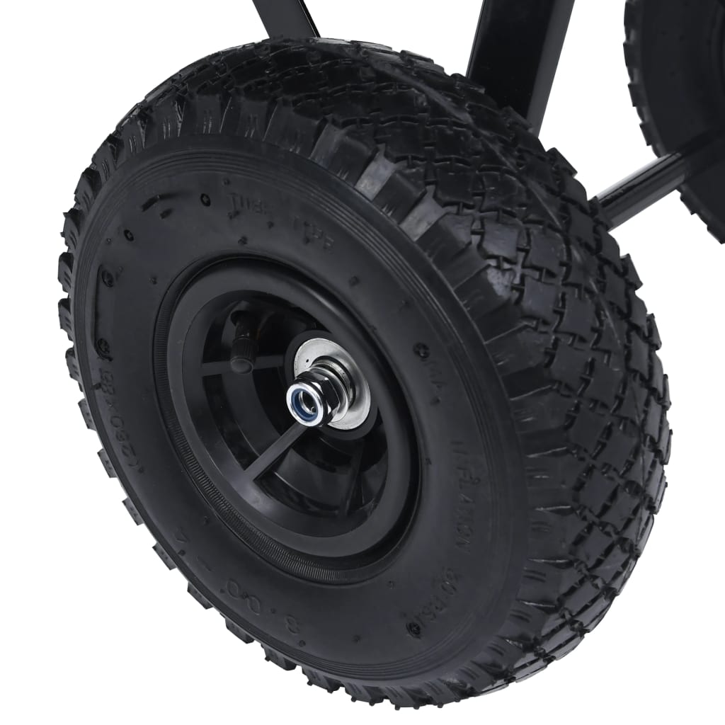 Carrello Manuale Ribaltabile da Giardino 300 kg 75 L Nero cod mxl 53652