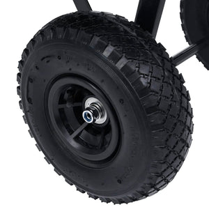 Carrello Manuale Ribaltabile da Giardino 300 kg 75 L Nero 92579