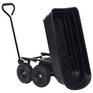 Carrello Manuale Ribaltabile da Giardino 300 kg 75 L Nero 92579