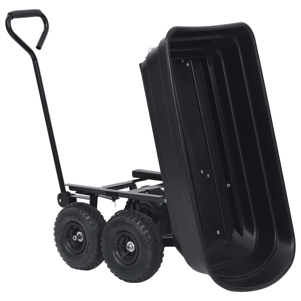 Carrello Manuale Ribaltabile da Giardino 300 kg 75 L Nero cod mxl 53652