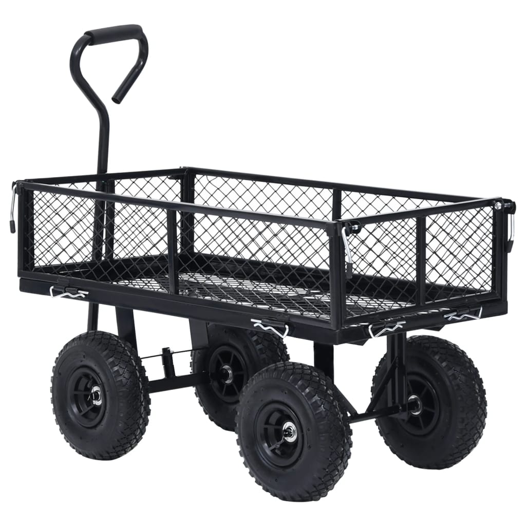 Carrello a Mano da Giardino Nero 250 kg 92580