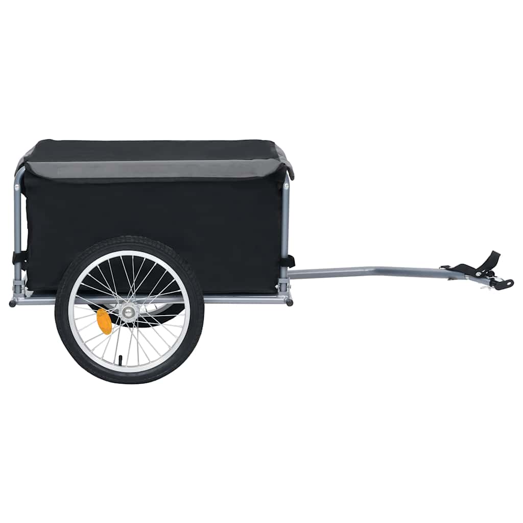 Rimorchio da Bici Nero e Grigio 65 kg 92590