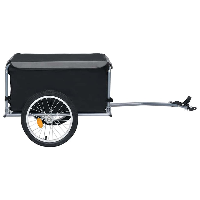 Rimorchio da Bici Nero e Grigio 65 kg 92590