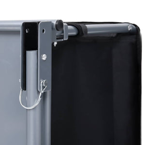 Rimorchio da Bici Nero e Grigio 65 kg 92590