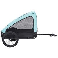 Rimorchio da Bici per Animali Domestici Blu e Nero 92595