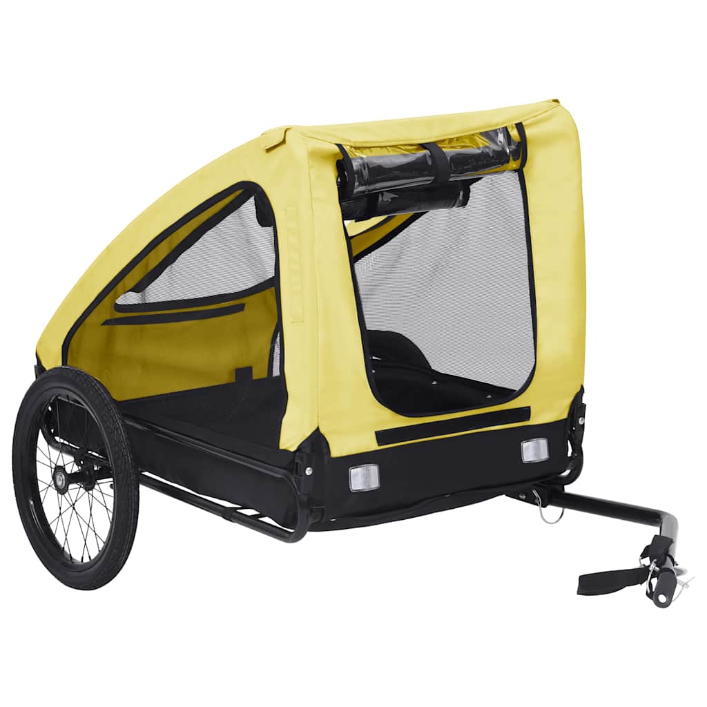 Rimorchio da Bici per Animali Domestici Giallo e Nerocod mxl 70955