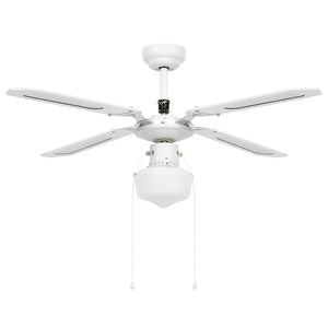Ventilatore da Soffitto con Luce 106 cm Bianco 51487