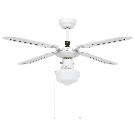 Ventilatore da Soffitto con Luce 106 cm Bianco 51487