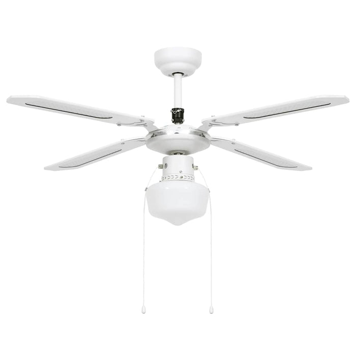Ventilatore da Soffitto con Luce 106 cm Bianco 51487
