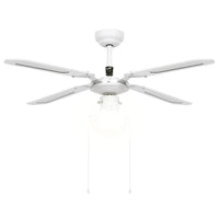 Ventilatore da Soffitto con Luce 106 cm Bianco 51487