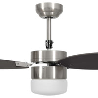 Ventilatore Soffitto con Luce e Telecomando 76 cm Marrone Scuro cod mxl 52941