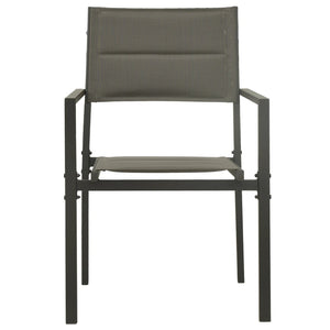 Sedie da Giardino 4 pz Textilene e Acciaio Grigio e Antracite 313080