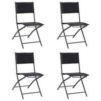 Sedie da Giardino Pieghevoli 4 pz in Acciaio e Textilene  cod mxl 22914