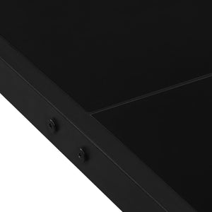 Tavolo da Giardino 130x130x72 cm Nero in Acciaio e Vetro cod mxl 34260