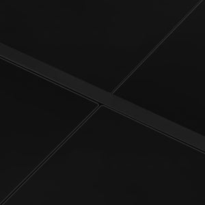 Tavolo da Giardino 130x130x72 cm Nero in Acciaio e Vetro cod mxl 34260