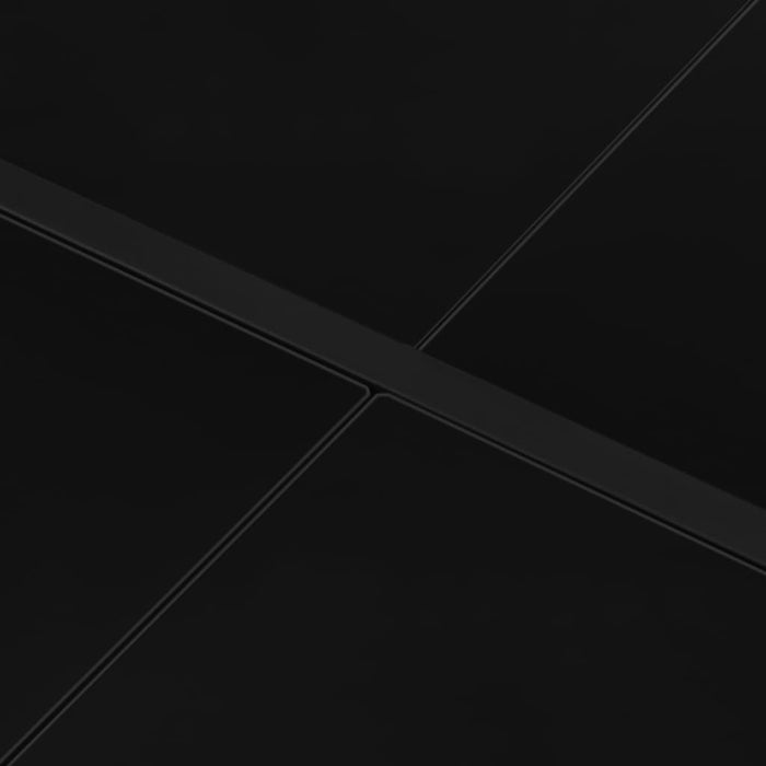 Tavolo da Giardino 130x130x72 cm Nero in Acciaio e Vetro cod mxl 34260